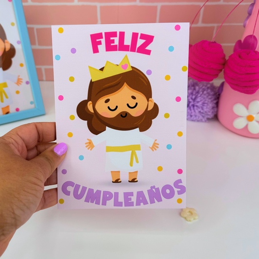 Feliz Cumpleaños Tarjeta de felicitación Card 5"X7" (Spanish)