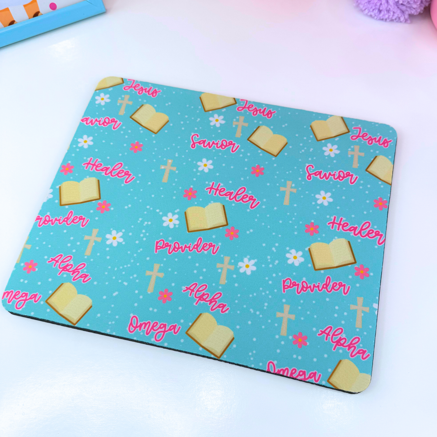 Biblical and Cute Mouse Pad