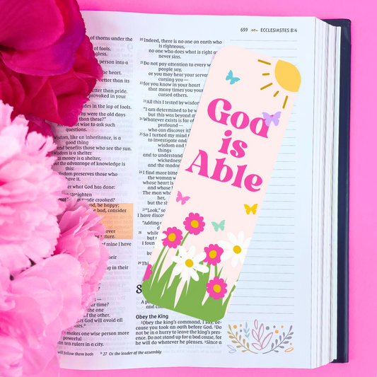 Spring Theme Colorful Biblical message  Bookmarks Set of 2