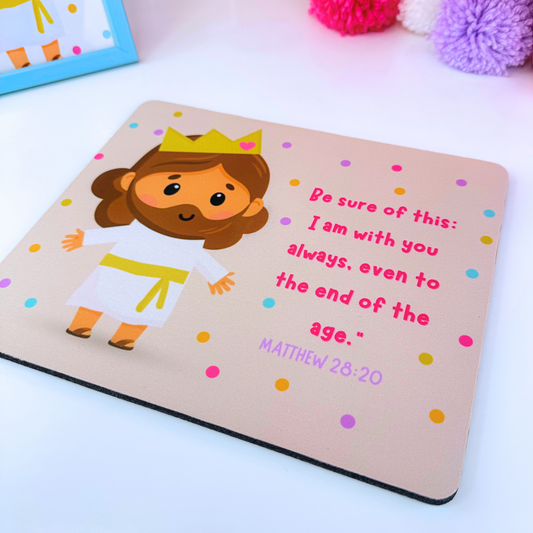 Cute Jesus Matthew 28:20 Mouse Pad