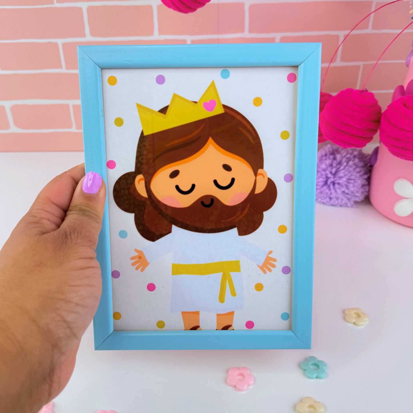 Cute Jesus Mini Art Print 5"x7"