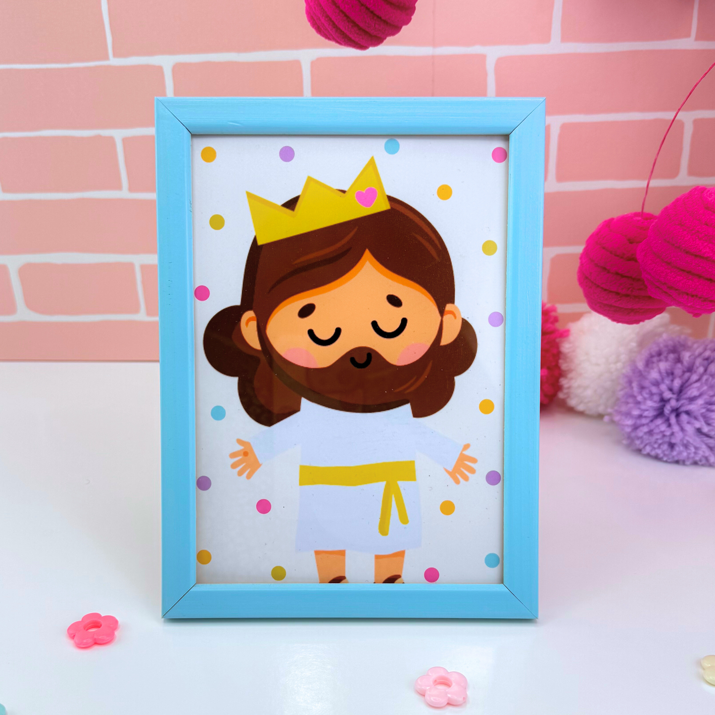 Cute Jesus Mini Art Print 5"x7"