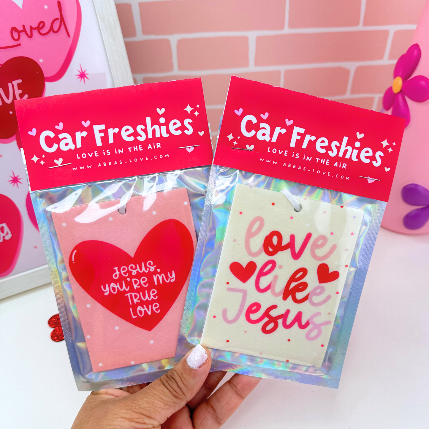 Christian Valentine's Theme Car Freshies (Set or Individual)