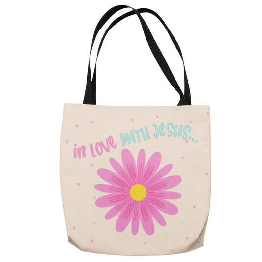 In love with Jesus Tote Bag