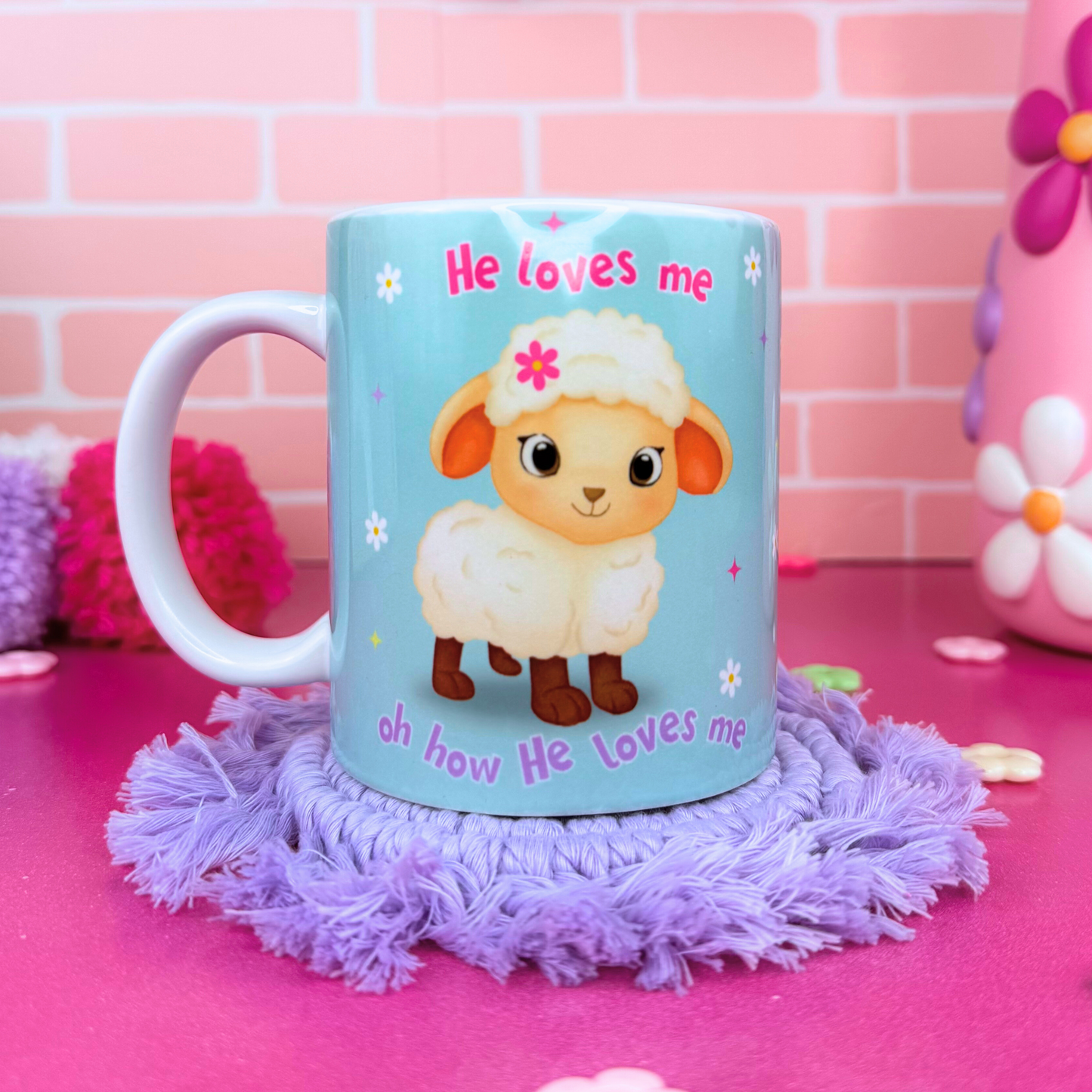 He Loves Me Cute Sheep 11 oz. Mug