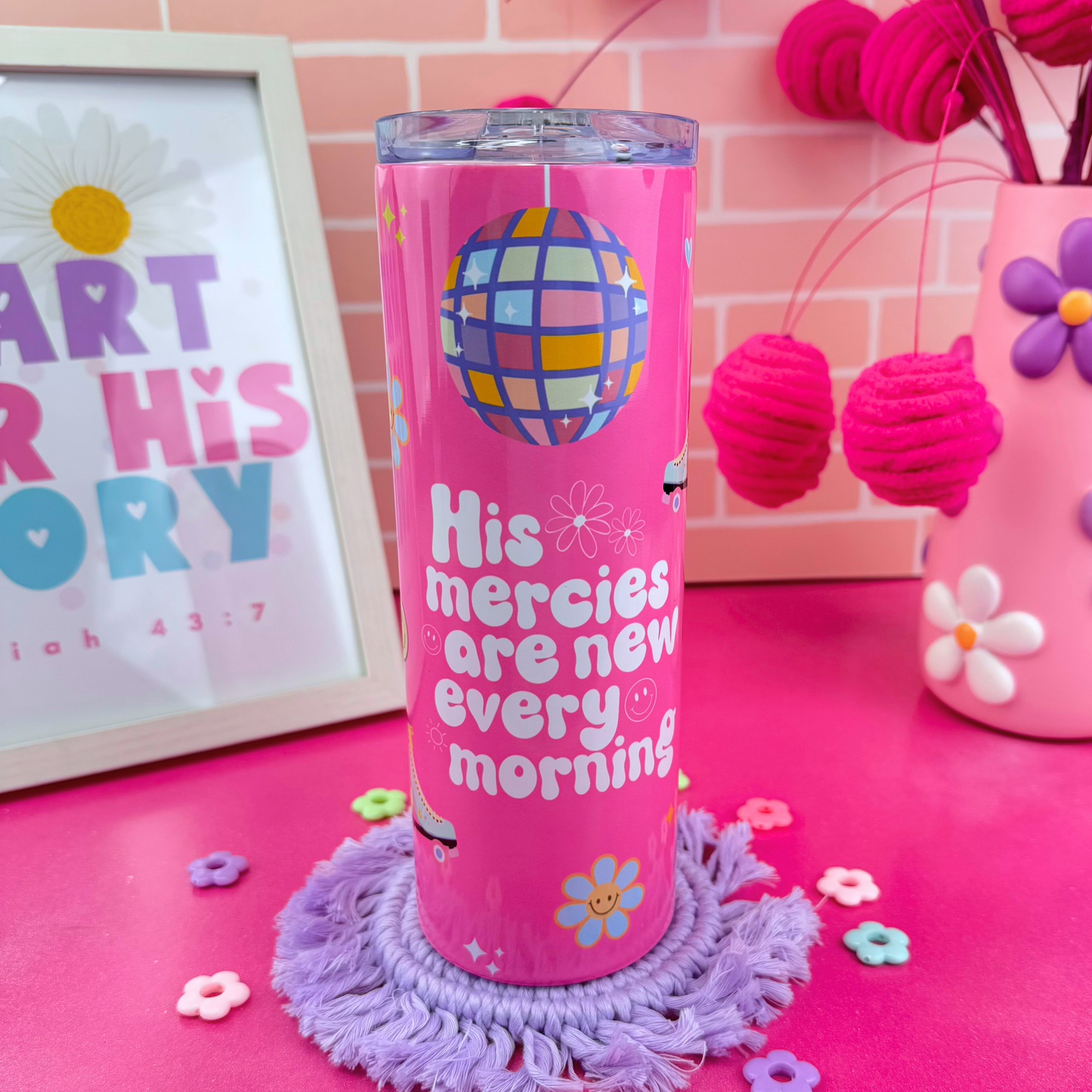 His Mercies Are New Every Morning Fun & Retro Tumbler 20 Oz.