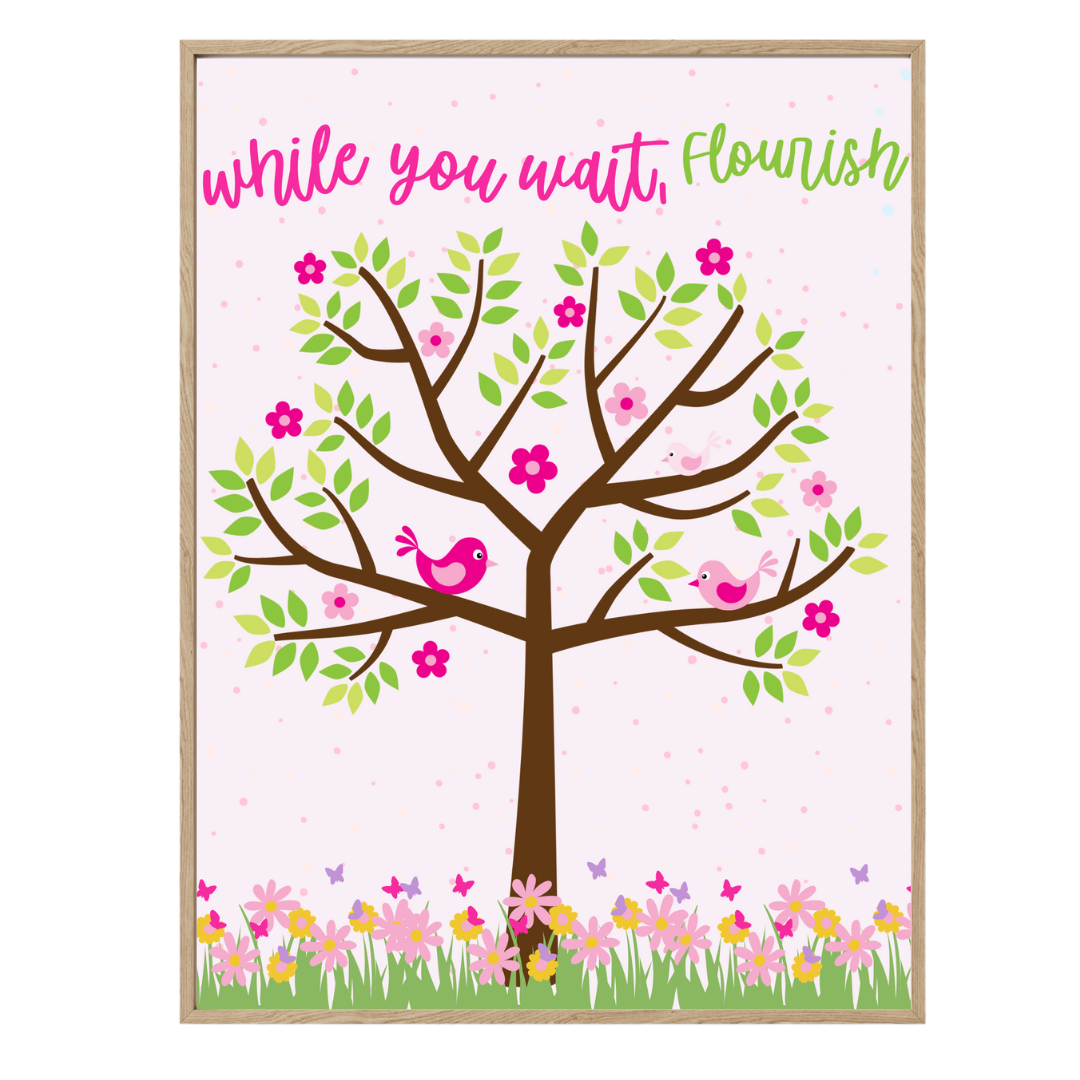 While you wait, Flourish 8"x10" Art Print Abba's Love