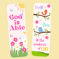 Spring Theme Colorful Biblical message  Bookmarks Set of 2