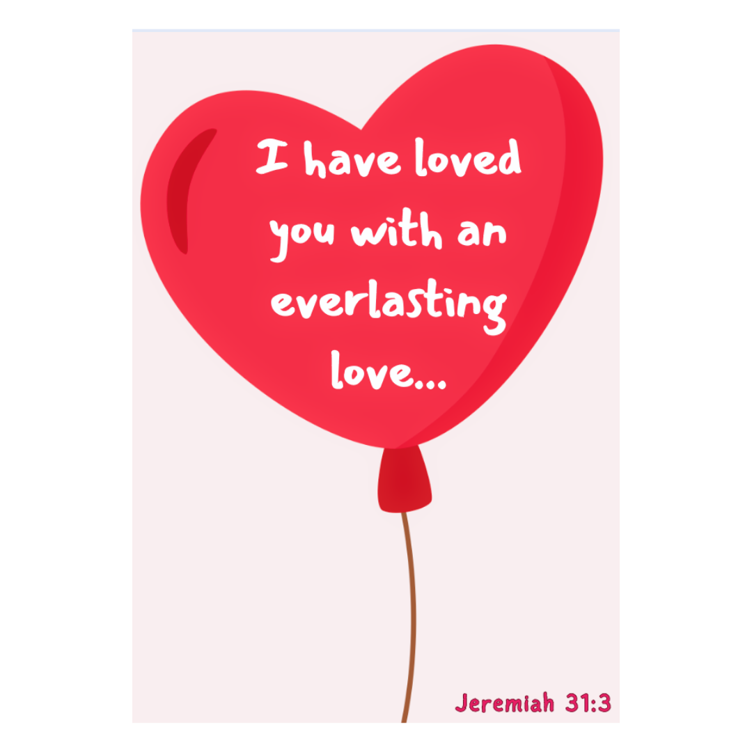 Jeremiah 31:3 5"x7" Greeting Card