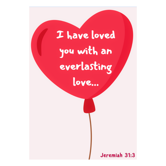 Jeremiah 31:3 5"x7" Greeting Card