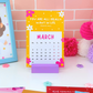 Colorful Desk Calendar with Bible Verse 2025